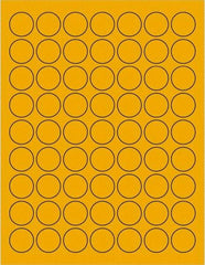 Tape Logic - 1" Long, Fluorescent Orange Paper Laser Label - For Laser Printers - Industrial Tool & Supply