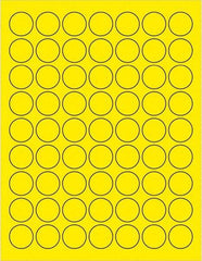 Tape Logic - 1" Long, Fluorescent Yellow Paper Laser Label - For Laser Printers - Industrial Tool & Supply