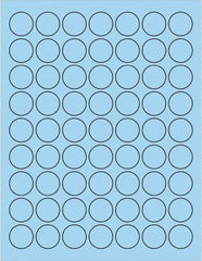 Tape Logic - 1" Long, Pastel Blue Paper Laser Label - For Laser Printers - Industrial Tool & Supply