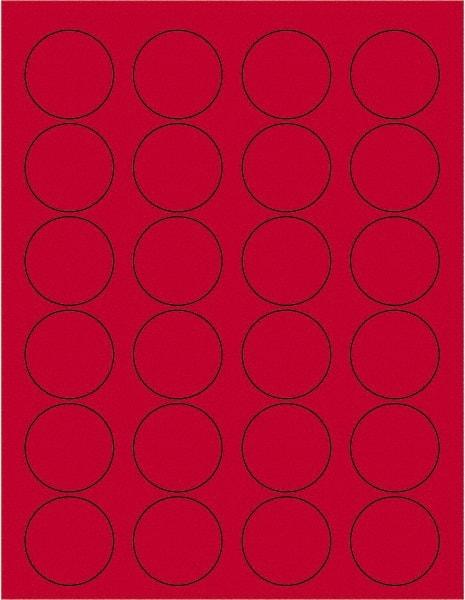 Tape Logic - 1-5/8" Long, Fluorescent Red Paper Laser Label - For Laser Printers - Industrial Tool & Supply