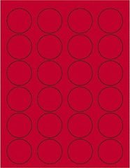 Tape Logic - 1-5/8" Long, Fluorescent Red Paper Laser Label - For Laser Printers - Industrial Tool & Supply