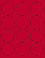 Tape Logic - 2-1/2" Long, Fluorescent Red Paper Laser Label - For Laser Printers - Industrial Tool & Supply