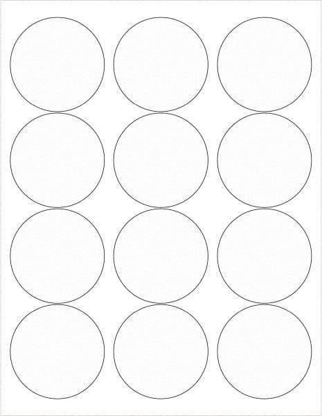 Tape Logic - 2-1/2" Long, Clear Paper Laser Label - For Laser Printers - Industrial Tool & Supply