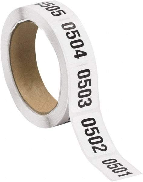 Tape Logic - 1-1/2" Long, Black/White Paper Inventory Labels - For Multi-Use - Industrial Tool & Supply