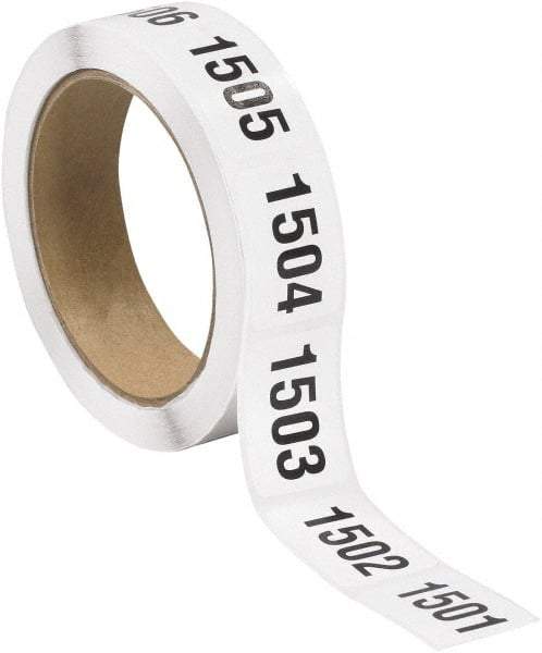 Tape Logic - 1-1/2" Long, Black/White Paper Inventory Labels - For Multi-Use - Industrial Tool & Supply