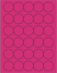 Tape Logic - 1-1/2" Long, Fluorescent Pink Paper Laser Label - For Laser Printers - Industrial Tool & Supply