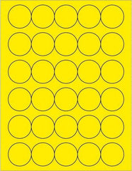 Tape Logic - 1-1/2" Long, Fluorescent Yellow Paper Laser Label - For Laser Printers - Industrial Tool & Supply