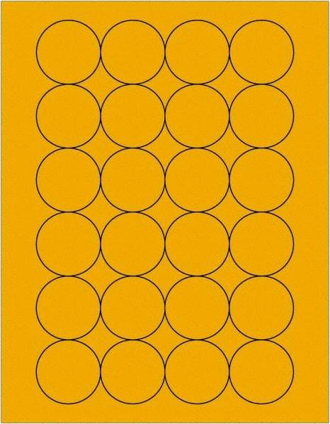 Tape Logic - 1.6" Wide x 1-21/32" Long, Fluorescent Orange Paper Laser Label - For Laser Printers - Industrial Tool & Supply