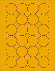 Tape Logic - 1.6" Wide x 1-21/32" Long, Fluorescent Orange Paper Laser Label - For Laser Printers - Industrial Tool & Supply