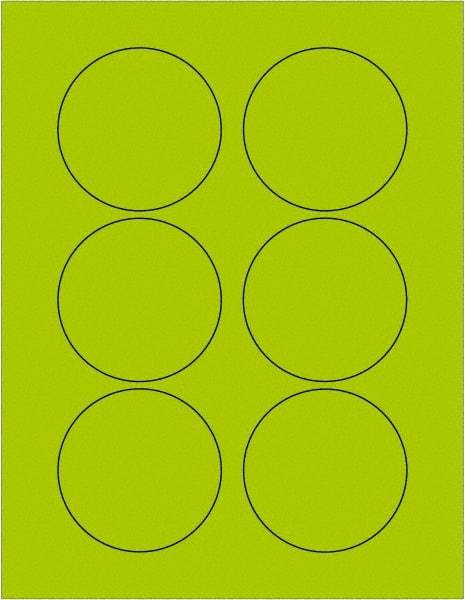 Tape Logic - 3" Long, Fluorescent Green Paper Laser Label - For Laser Printers - Industrial Tool & Supply