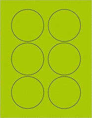 Tape Logic - 3" Long, Fluorescent Green Paper Laser Label - For Laser Printers - Industrial Tool & Supply