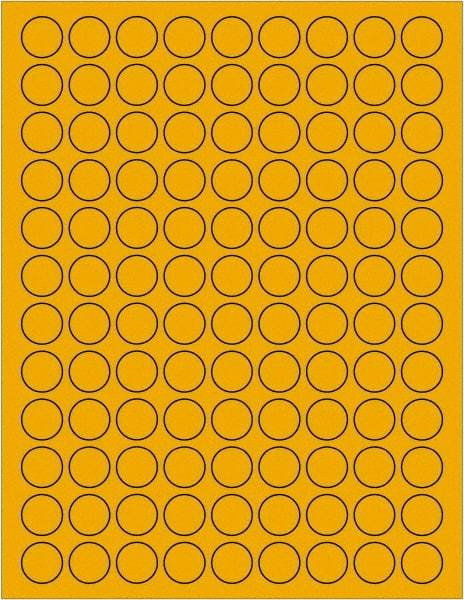 Tape Logic - 3/4" Long, Fluorescent Orange Paper Laser Label - For Laser Printers - Industrial Tool & Supply