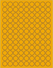 Tape Logic - 3/4" Long, Fluorescent Orange Paper Laser Label - For Laser Printers - Industrial Tool & Supply