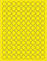 Tape Logic - 3/4" Long, Fluorescent Yellow Paper Laser Label - For Laser Printers - Industrial Tool & Supply