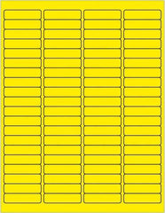 Tape Logic - 1/2" Long, Fluorescent Yellow Paper Laser Label - For Laser Printers - Industrial Tool & Supply