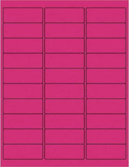 Tape Logic - 2-5/8" Long, Fluorescent Pink Paper Laser Label - For Laser Printers - Industrial Tool & Supply