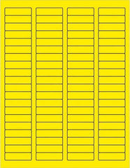 Tape Logic - 1-3/4" Long, Fluorescent Yellow Paper Laser Label - For Laser Printers - Industrial Tool & Supply