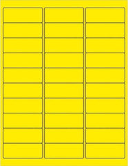 Tape Logic - 2-5/8" Long, Fluorescent Yellow Paper Laser Label - For Laser Printers - Industrial Tool & Supply