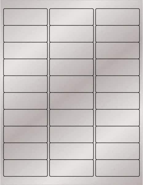 Tape Logic - 2-5/8" Long, Silver Paper Laser Label - For Laser Printers - Industrial Tool & Supply