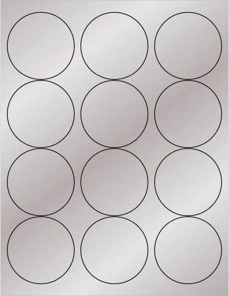 Tape Logic - 2-1/2" Long, Silver Paper Laser Label - For Laser Printers - Industrial Tool & Supply