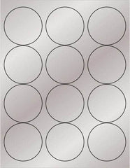 Tape Logic - 2-1/2" Long, Silver Paper Laser Label - For Laser Printers - Industrial Tool & Supply