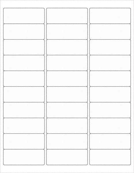 Tape Logic - 2-5/8" Long, Clear Paper Laser Label - For Laser Printers - Industrial Tool & Supply