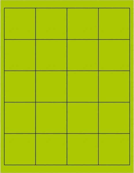 Tape Logic - 2" Long, Fluorescent Green Paper Laser Label - For Laser Printers - Industrial Tool & Supply