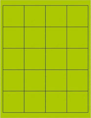 Tape Logic - 2" Long, Fluorescent Green Paper Laser Label - For Laser Printers - Industrial Tool & Supply