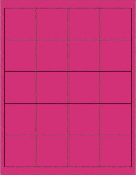 Tape Logic - 2" Long, Fluorescent Pink Paper Laser Label - For Laser Printers - Industrial Tool & Supply