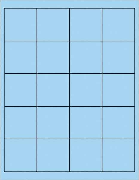 Tape Logic - 2" Long, Pastel Blue Paper Laser Label - For Laser Printers - Industrial Tool & Supply