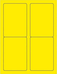 Tape Logic - 5" Long, Fluorescent Yellow Paper Laser Label - For Laser Printers - Industrial Tool & Supply