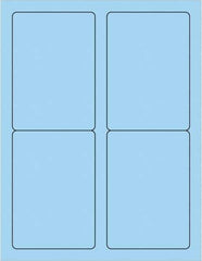 Tape Logic - 5" Long, Pastel Blue Paper Laser Label - For Laser Printers - Industrial Tool & Supply