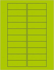 Tape Logic - 3" Long, Fluorescent Green Paper Laser Label - For Laser Printers - Industrial Tool & Supply