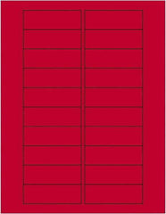 Tape Logic - 3" Long, Fluorescent Red Paper Laser Label - For Laser Printers - Industrial Tool & Supply