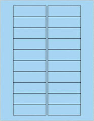 Tape Logic - 3" Long, Pastel Blue Paper Laser Label - For Laser Printers - Industrial Tool & Supply