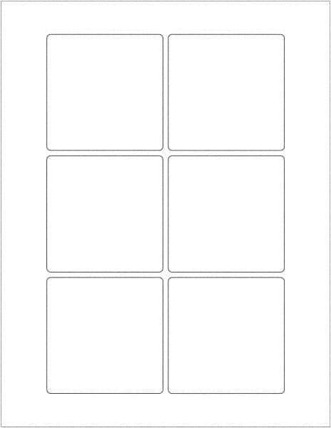 Tape Logic - 3" Long, White Paper Laser Label - For Laser Printers - Industrial Tool & Supply