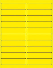 Tape Logic - 4" Long, Fluorescent Yellow Paper Laser Label - For Laser Printers - Industrial Tool & Supply