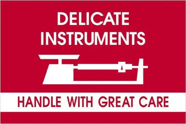 Tape Logic - 3" Long, Red/White Paper Shipping Label - For Multi-Use - Industrial Tool & Supply