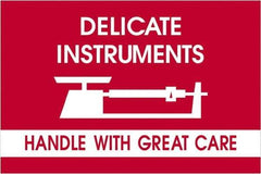 Tape Logic - 3" Long, Red/White Paper Shipping Label - For Multi-Use - Industrial Tool & Supply