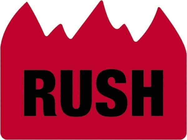 Tape Logic - 2" Long, Red/Black Paper Shipping Label - For Multi-Use - Industrial Tool & Supply