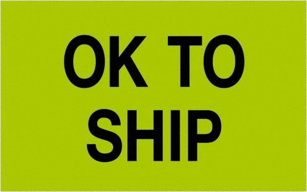 Tape Logic - 2" Long, Fluorescent Green Paper Shipping Label - For Multi-Use - Industrial Tool & Supply