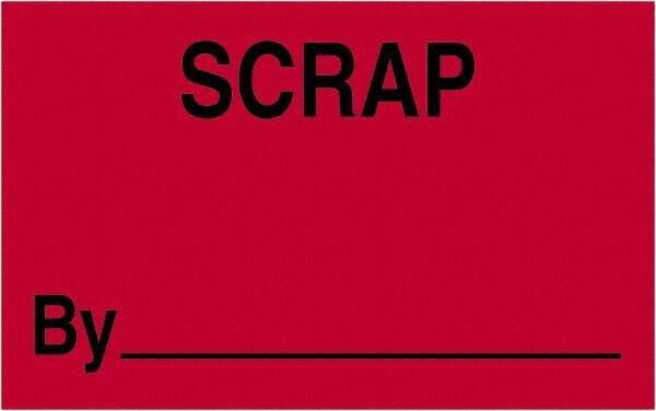 Tape Logic - 2" Long, Fluorescent Red Paper Shipping Label - For Multi-Use - Industrial Tool & Supply
