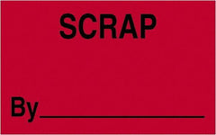 Tape Logic - 2" Long, Fluorescent Red Paper Shipping Label - For Multi-Use - Industrial Tool & Supply