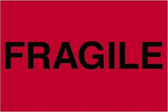 Tape Logic - 3" Long, Fluorescent Red Paper Shipping Label - For Multi-Use - Industrial Tool & Supply