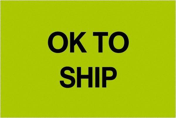 Tape Logic - 3" Long, Fluorescent Green Paper Inventory Labels - For Multi-Use - Industrial Tool & Supply