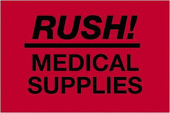 Tape Logic - 3" Long, Fluorescent Red Paper Shipping Label - For Multi-Use - Industrial Tool & Supply