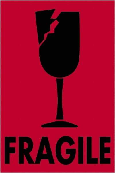 Tape Logic - 3" Long, Fluorescent Red Paper Shipping Label - For Multi-Use - Industrial Tool & Supply