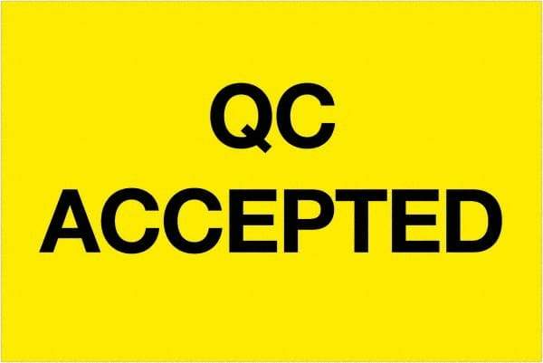 Tape Logic - 3" Long, Fluorescent Yellow Paper Inventory Labels - For Multi-Use - Industrial Tool & Supply