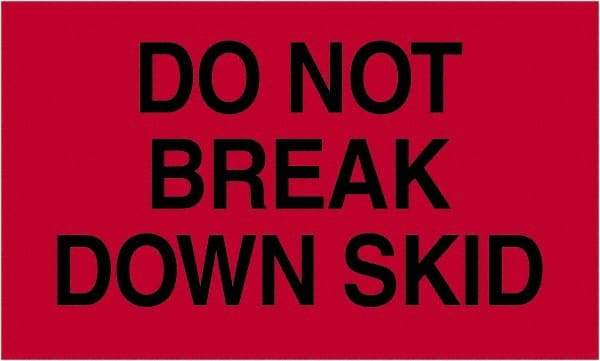 Tape Logic - 5" Long, Fluorescent Red Paper Shipping Label - For Multi-Use - Industrial Tool & Supply