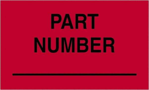 Tape Logic - 5" Long, Fluorescent Red Paper Shipping Label - For Multi-Use - Industrial Tool & Supply